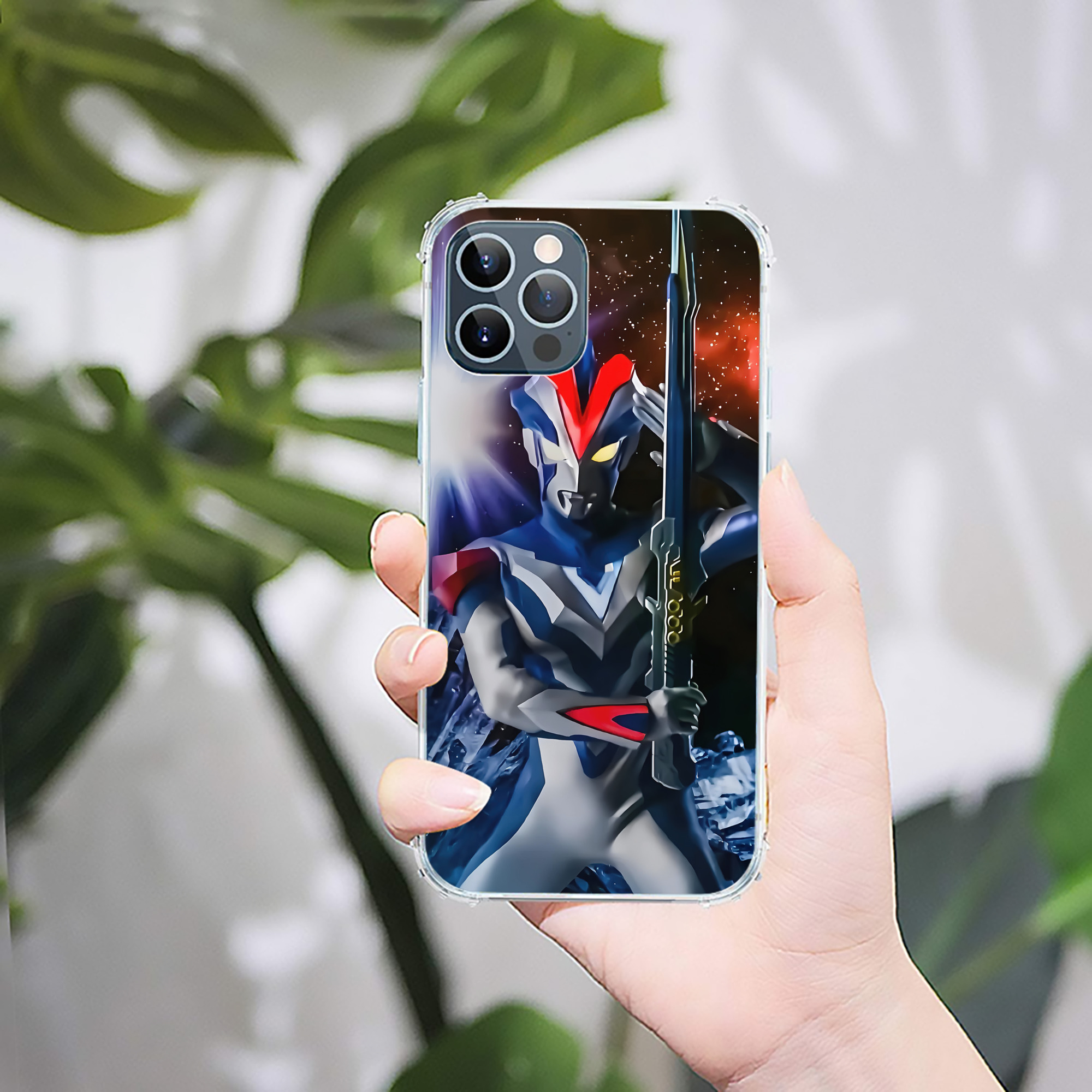 （画像用） ウルトラマン Ultraman 【iPhone 12シリーズ対応】透明スマホケース（クリアソフトケース）